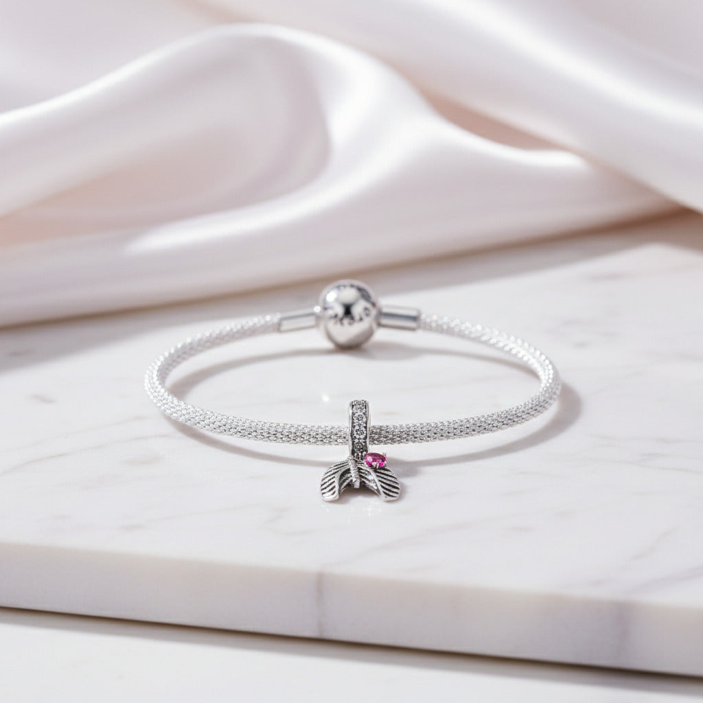 Neo-Gothic Skeleton Ribs & Heart Charm