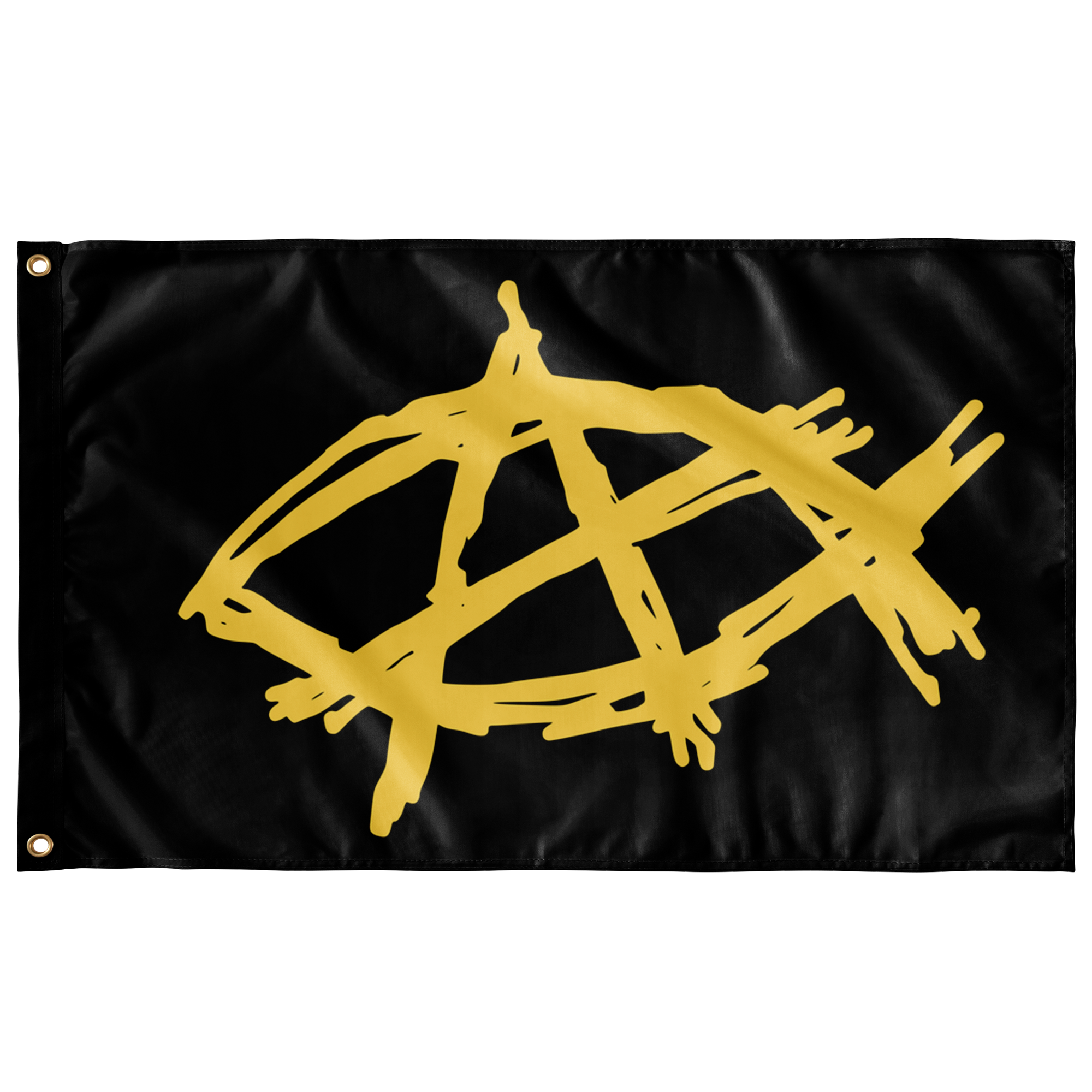 AnarchoChristian - Anarchist Fish Single-Sided Flag