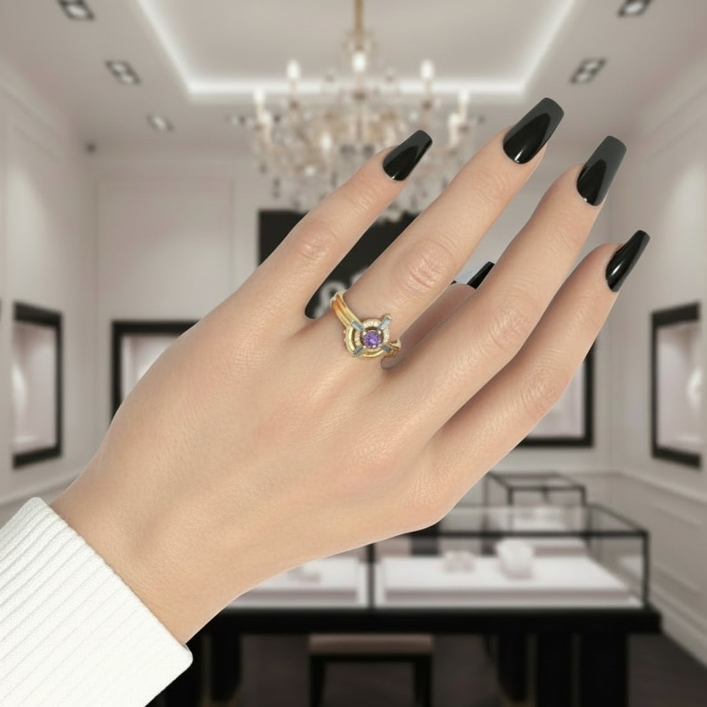 Outlaw's Ring Set- 14k Yellow Gold Video Game Inspired Rings