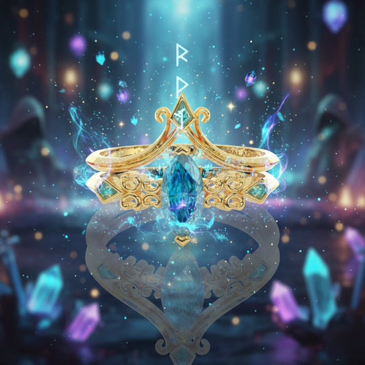 Paladin's 2-piece Ring Set (Women)- 14k Yellow Gold Video Game Inspired Rings