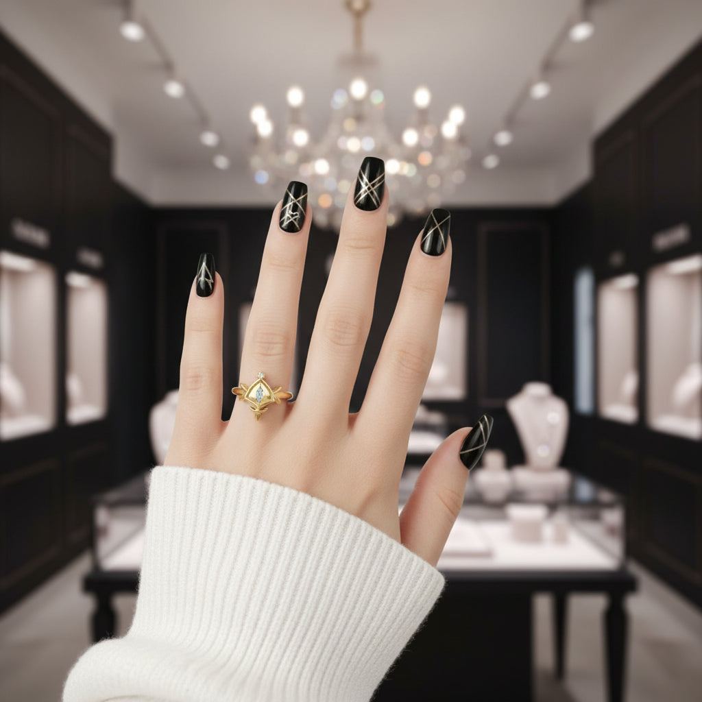 Paladin's Shield Ring (Unisex)- 14k Yellow Gold Video Game Inspired Rings