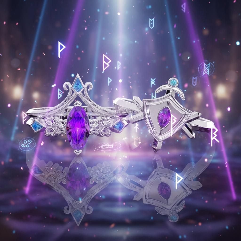 Paladin's Shield Ring (Unisex)- 14k Yellow Gold Video Game Inspired Rings