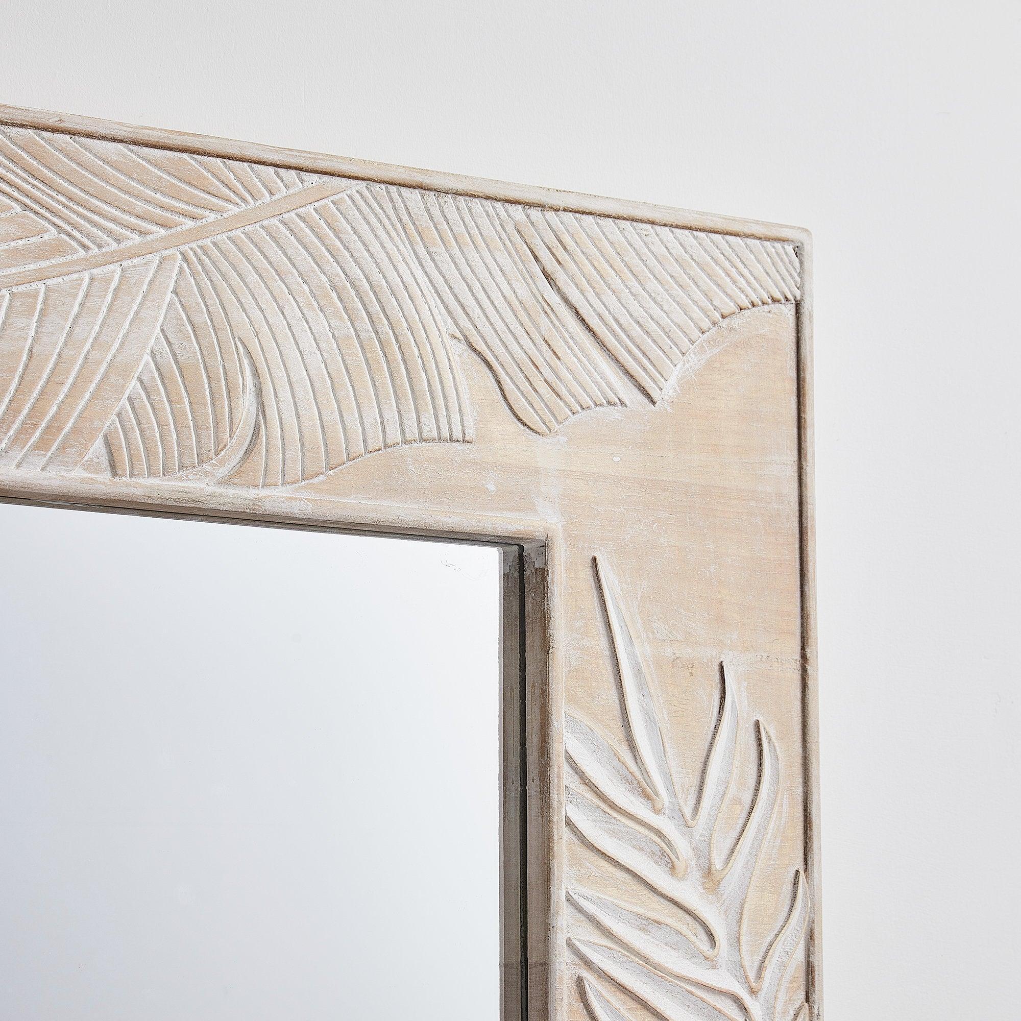 Parrot Uncle Frame for Mirrors Traditional Square Mirror Vintage Wall Decoration with Leaf Pattern