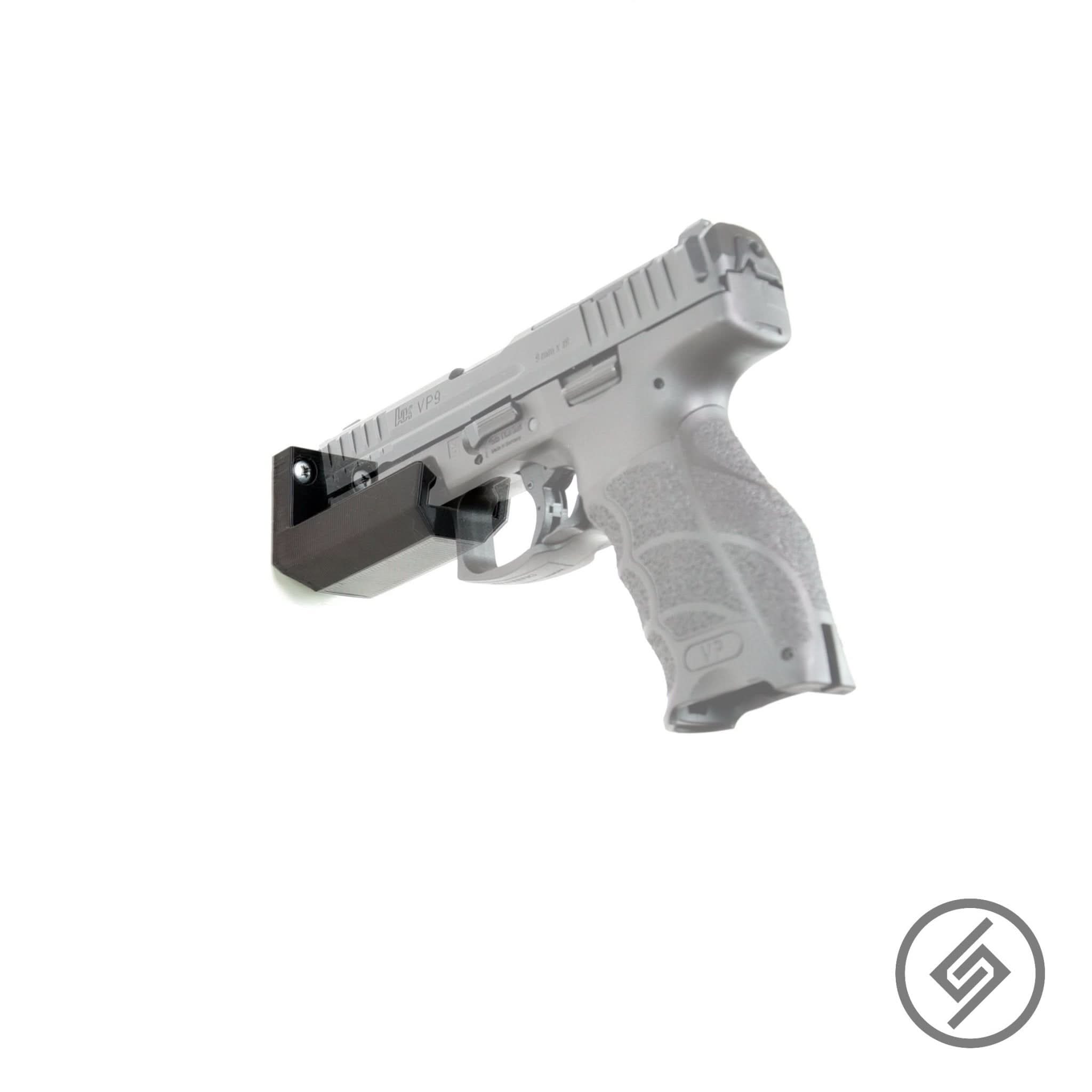 Pistol Accessory Rail Wall Storage Mount