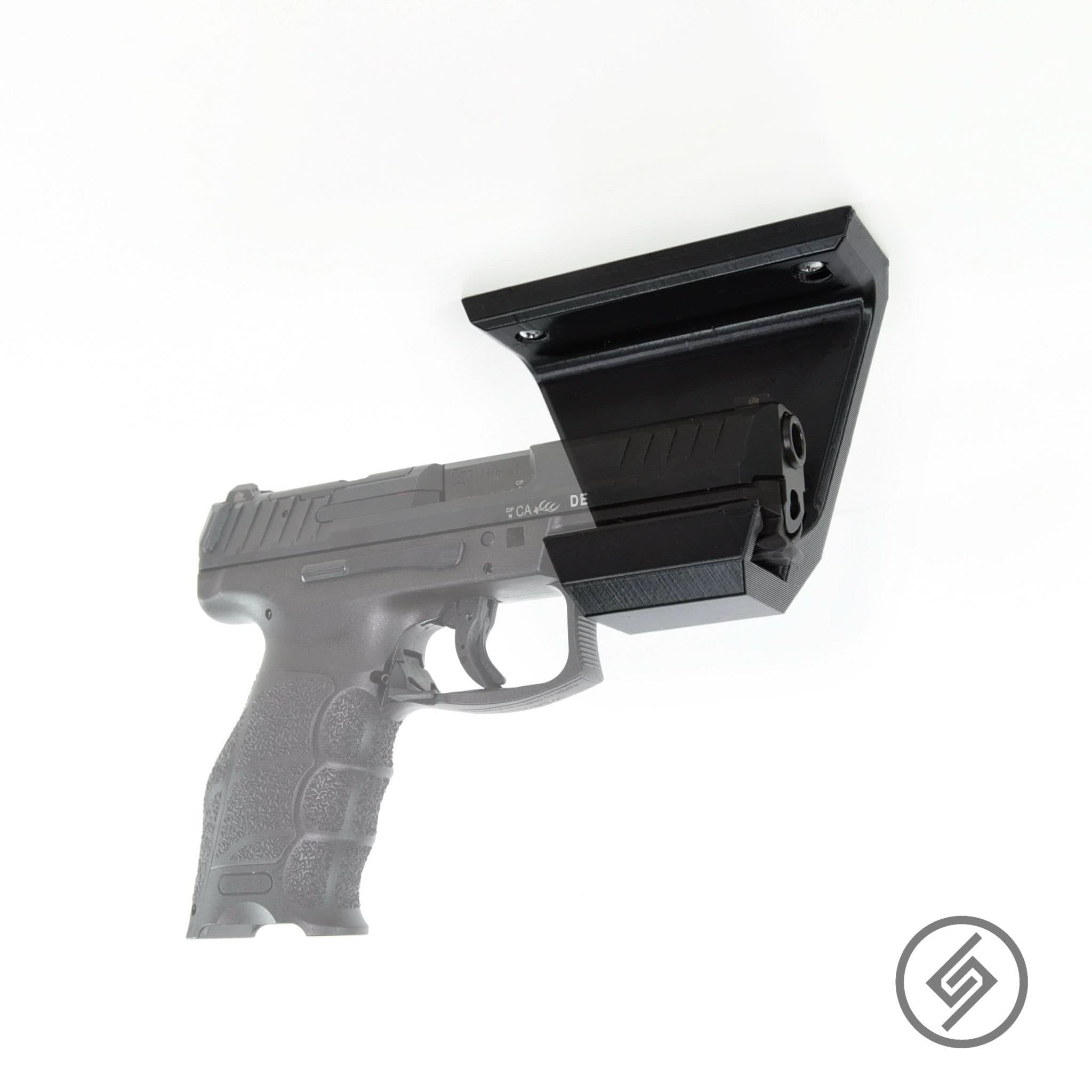 Pistol Accessory Rail Wall Storage Mount