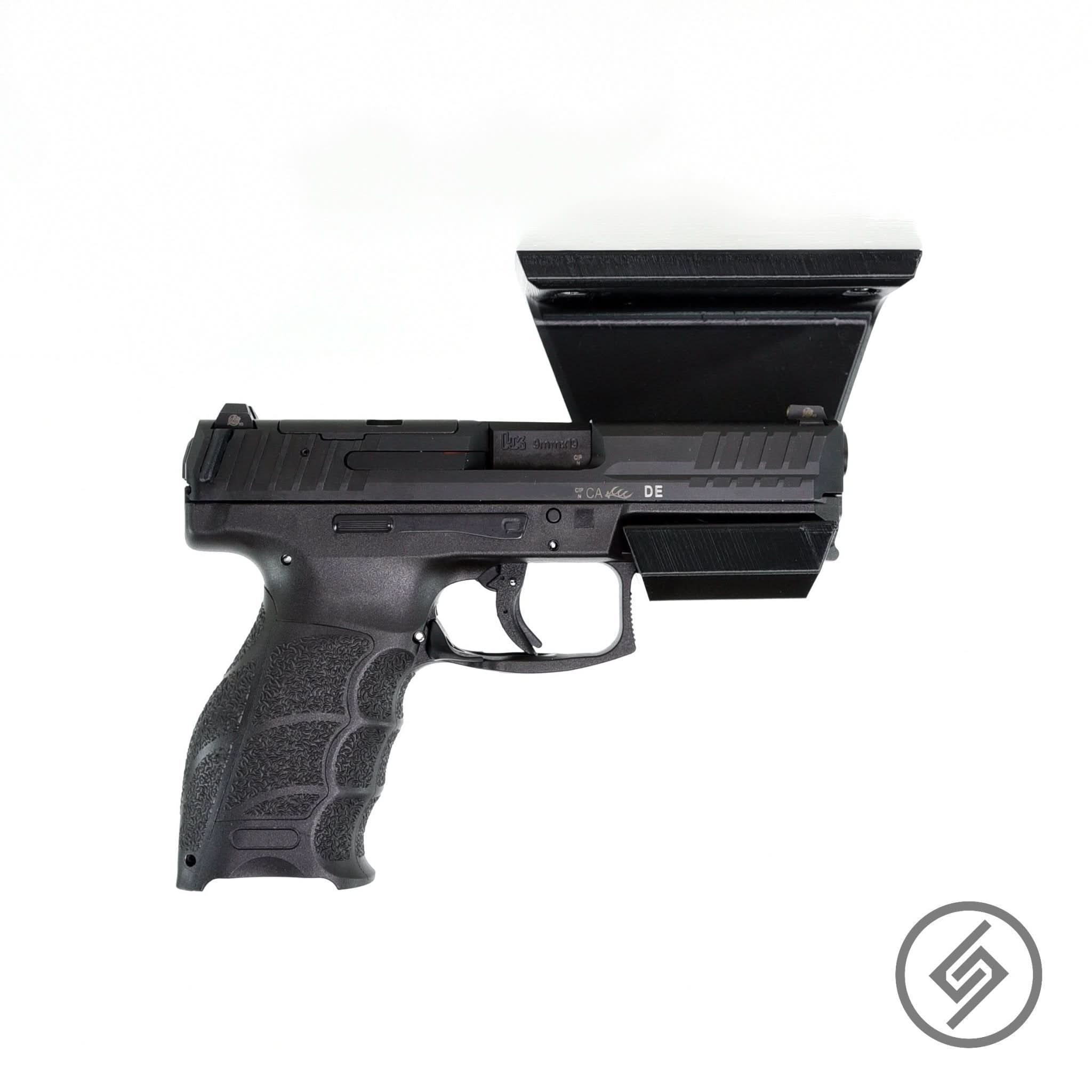 Pistol Accessory Rail Wall Storage Mount