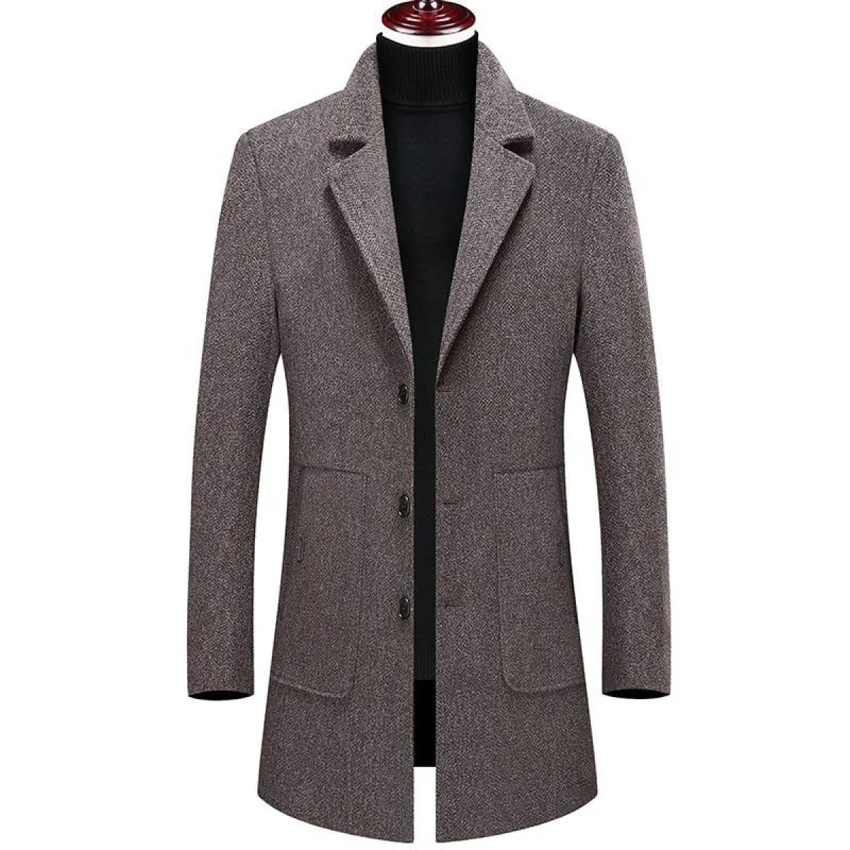 Plaid Button Coat