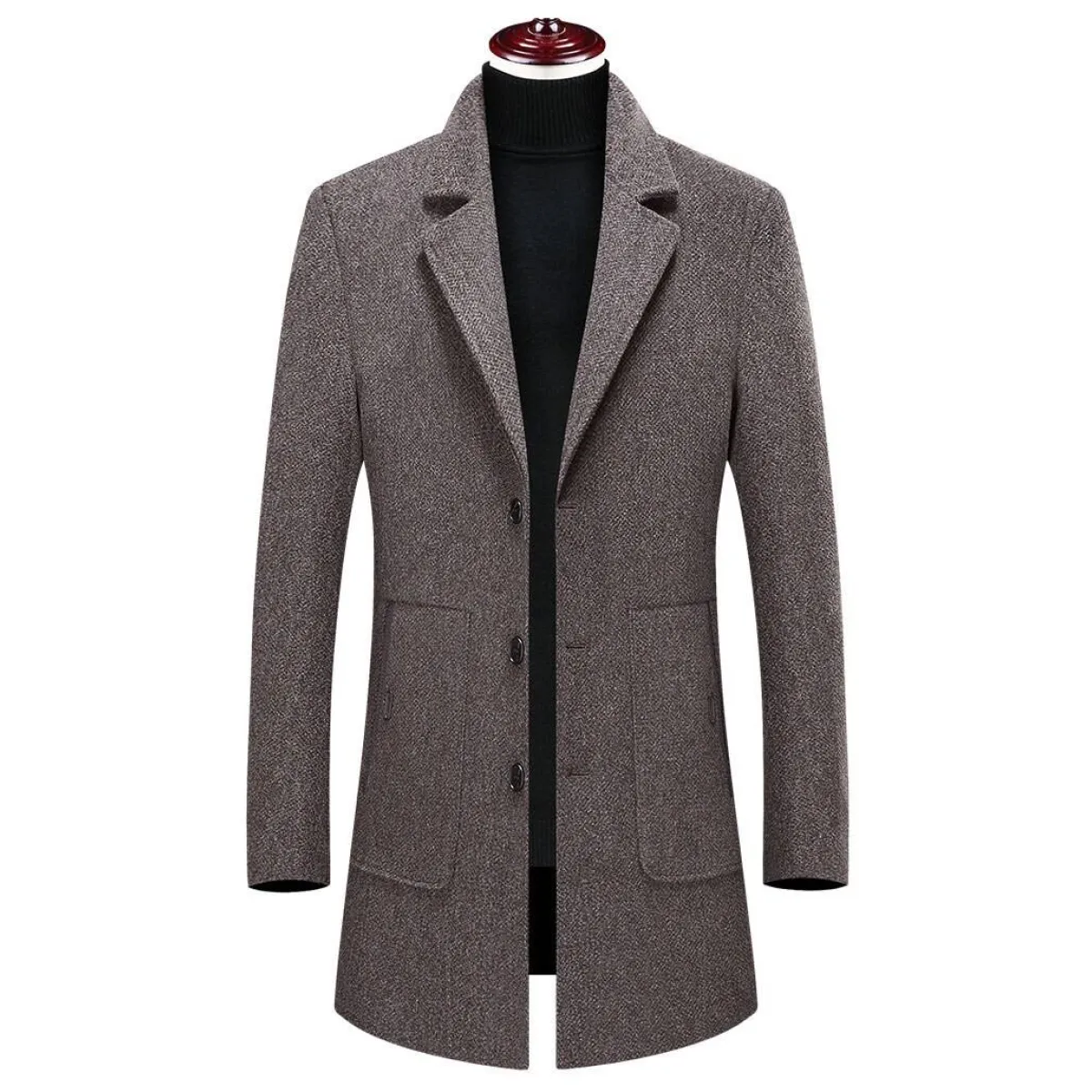 Plaid Button Coat