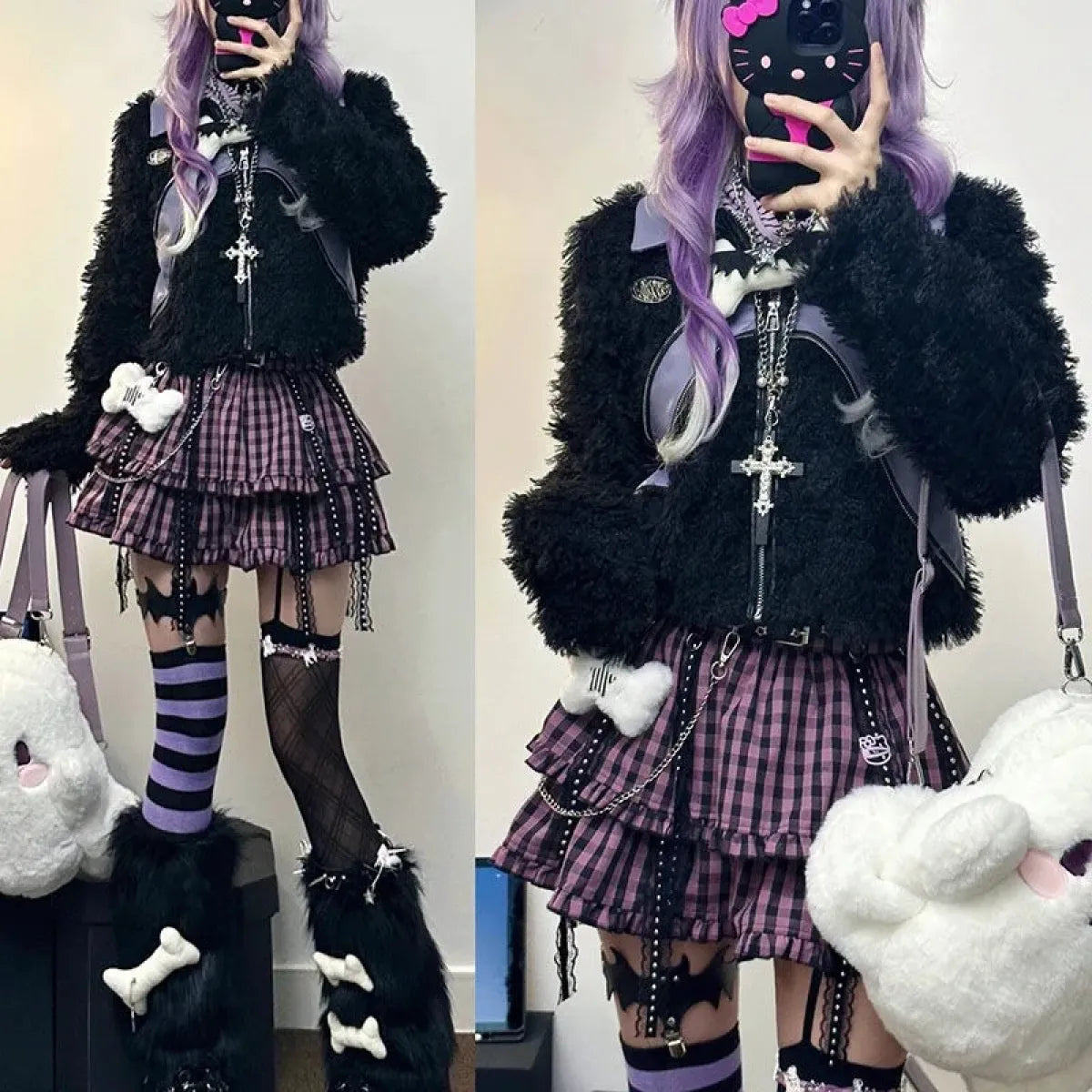 Plaid Layered Skirt – Harajuku Punk Gothic Lolita Style
