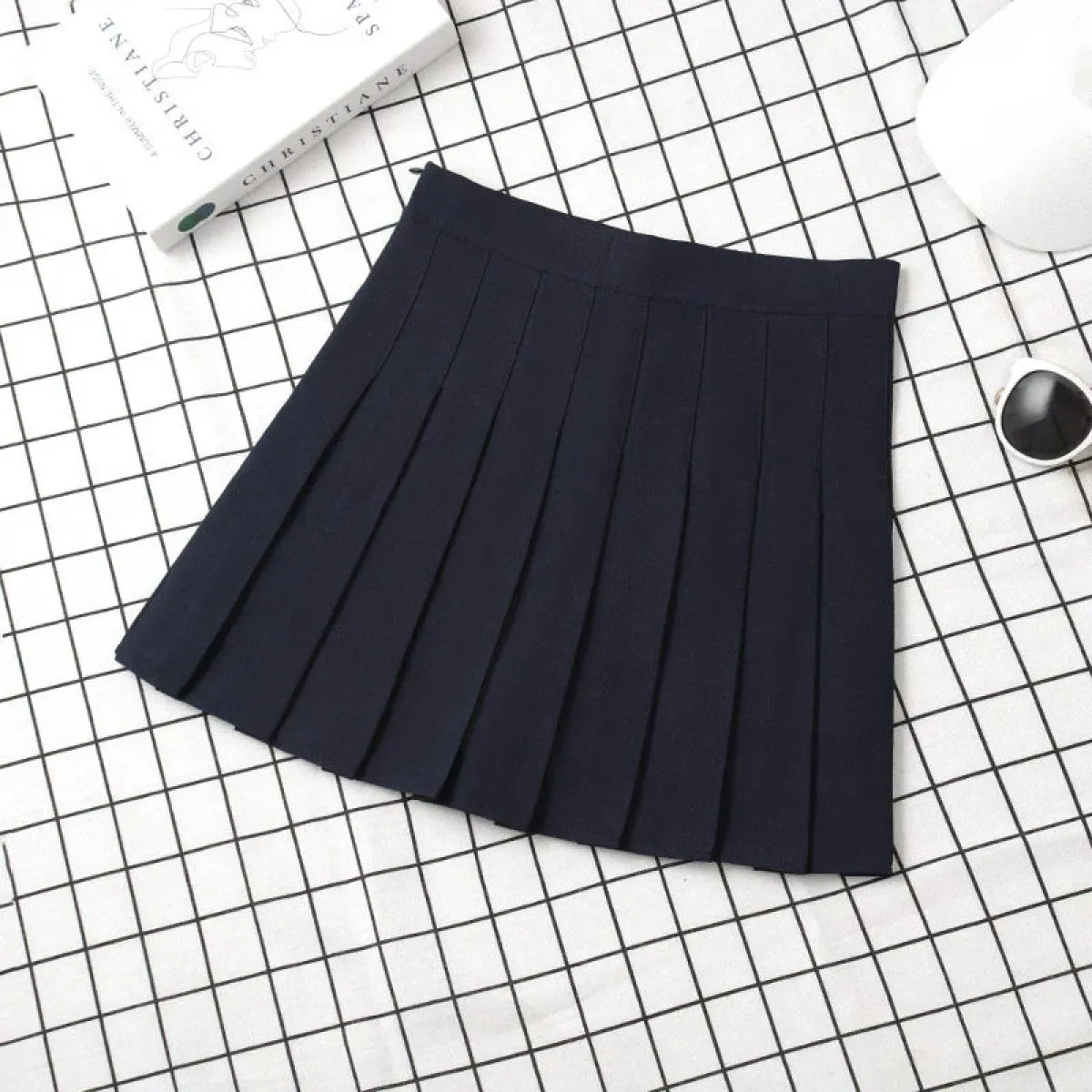 Harajuku Kawaii Fashion Korean Style Y2K Aesthetic Neutral Colors Pleated Tennis Skirt