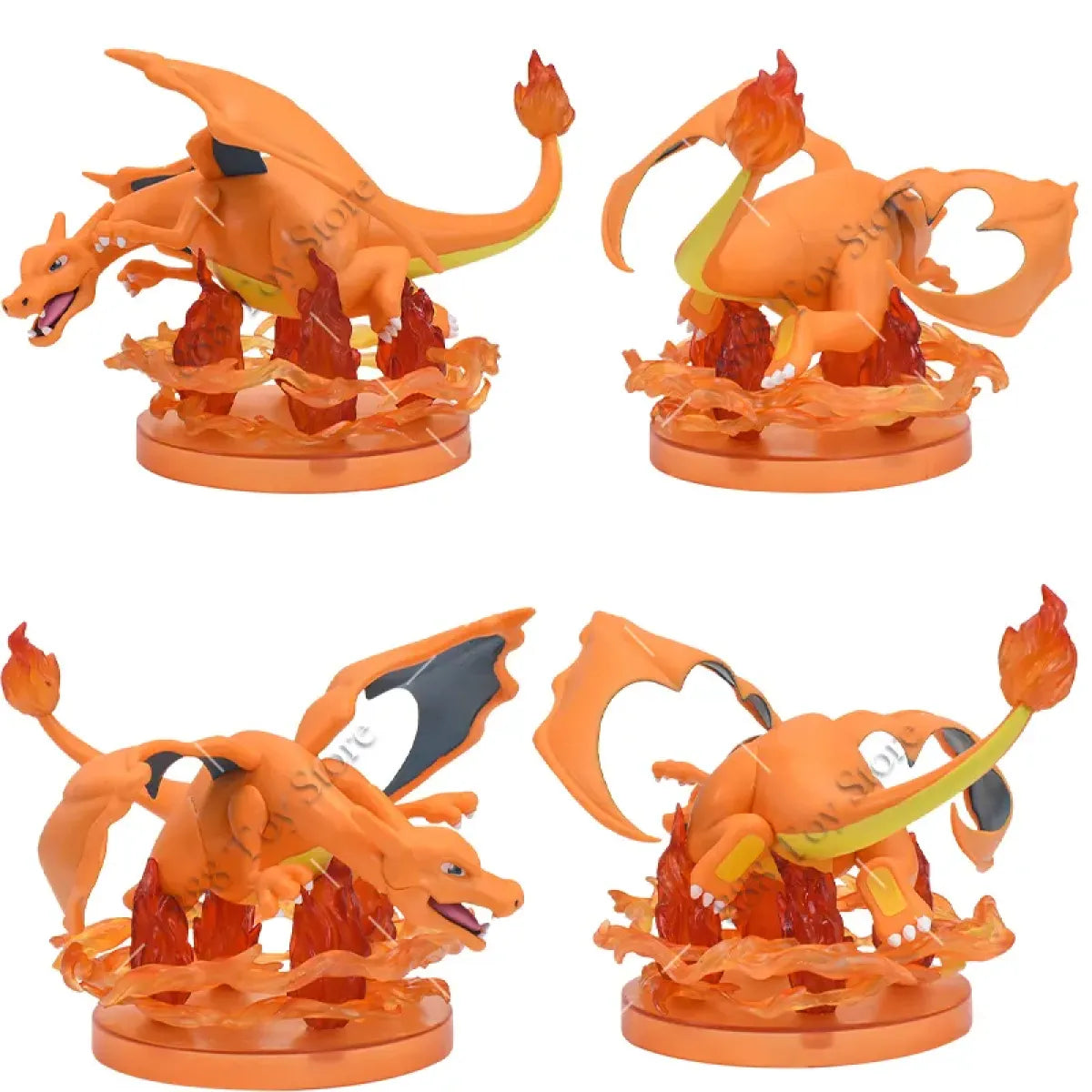 Pokemon Charizard, Squirtle, Bulbasaur, Vulpix Figures