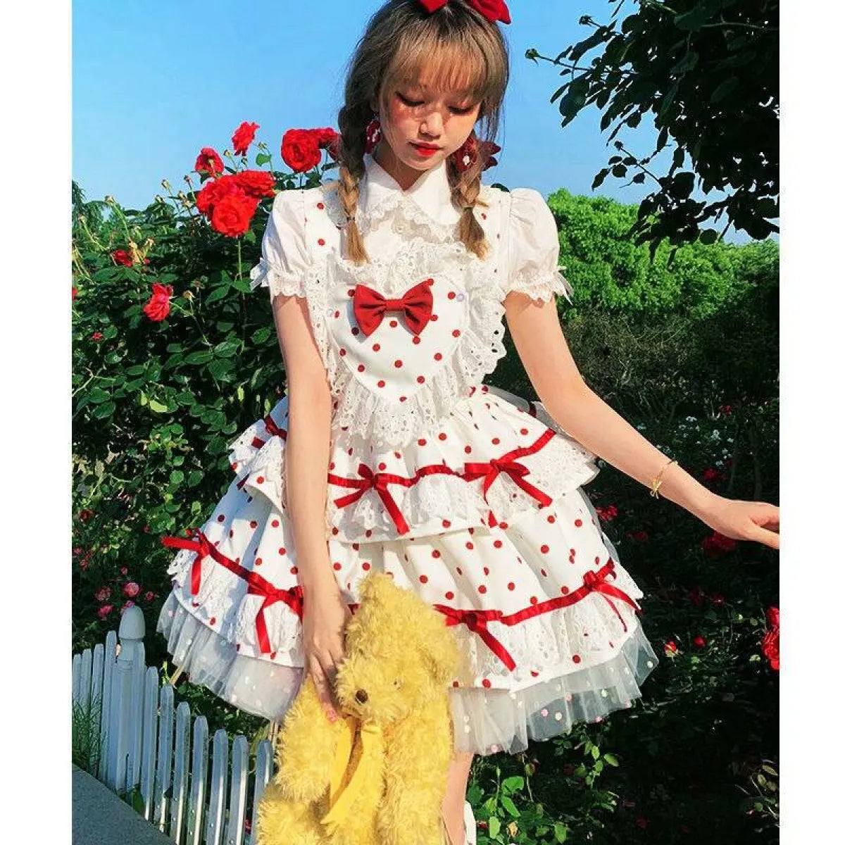 Lolita Sweet Love Polka Dot Dress