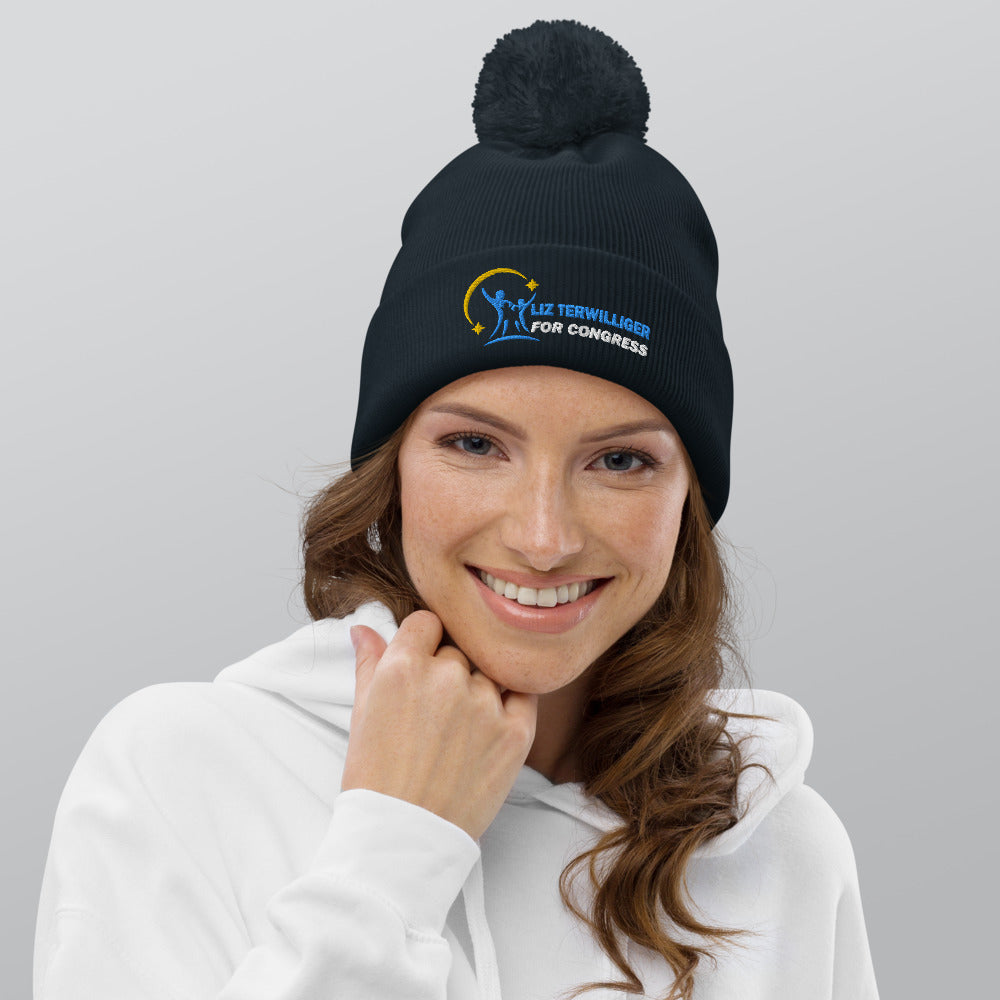 Liz Terwilliger for Congress Pom-Pom Beanie