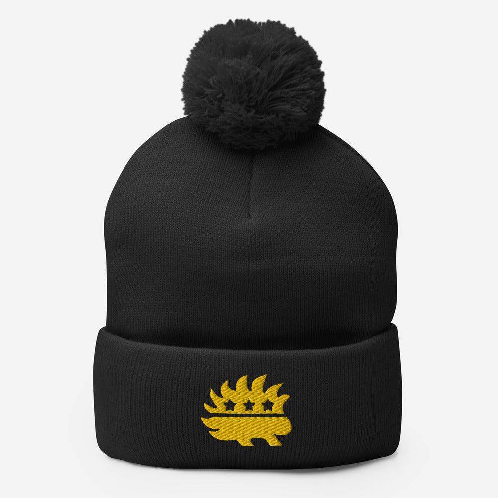 Libertarian Porcupine Pom-Pom Beanie