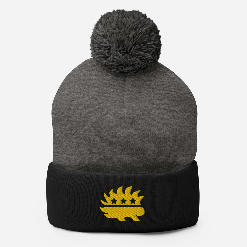 Libertarian Porcupine Pom-Pom Beanie