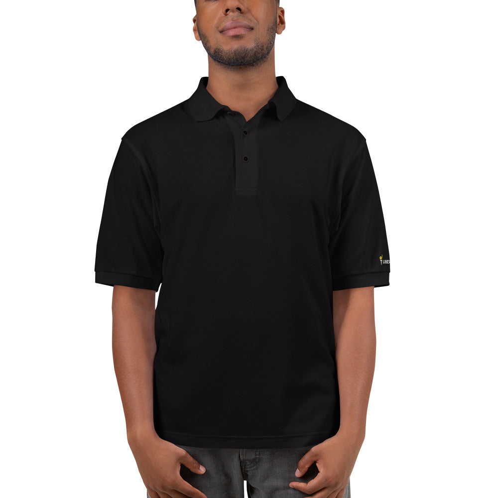 Libertarian Party Torch Men's Premium Polo (Logo on Sleeve)