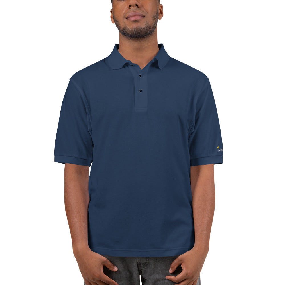 Libertarian Party Torch Men's Premium Polo (Logo on Sleeve)
