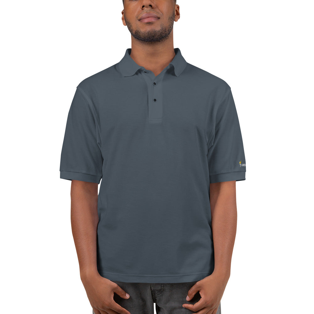 Libertarian Party Torch Men's Premium Polo (Logo on Sleeve)