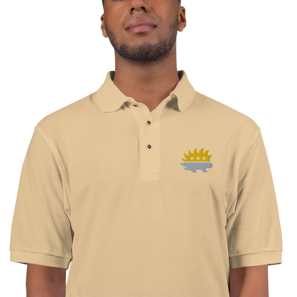 Libertarian Party Porcupine (Two-Color) Men's Premium Polo