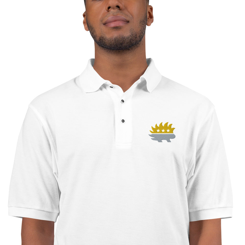 Libertarian Party Porcupine (Two-Color) Men's Premium Polo