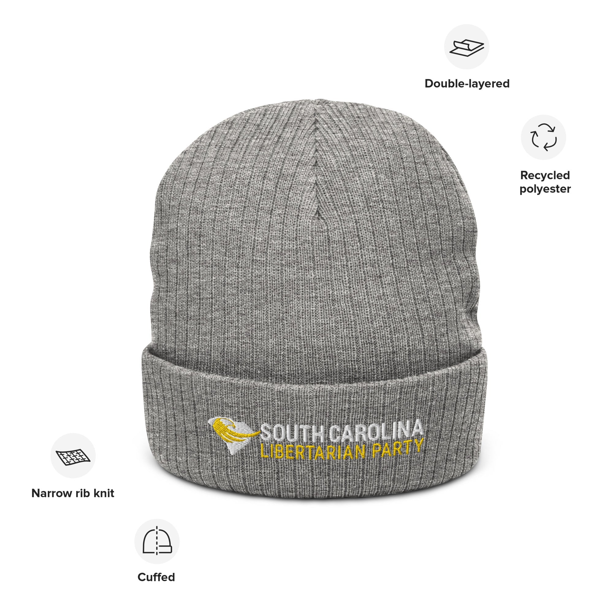 South Carolina Libertarian Party Ribbed knit beanie