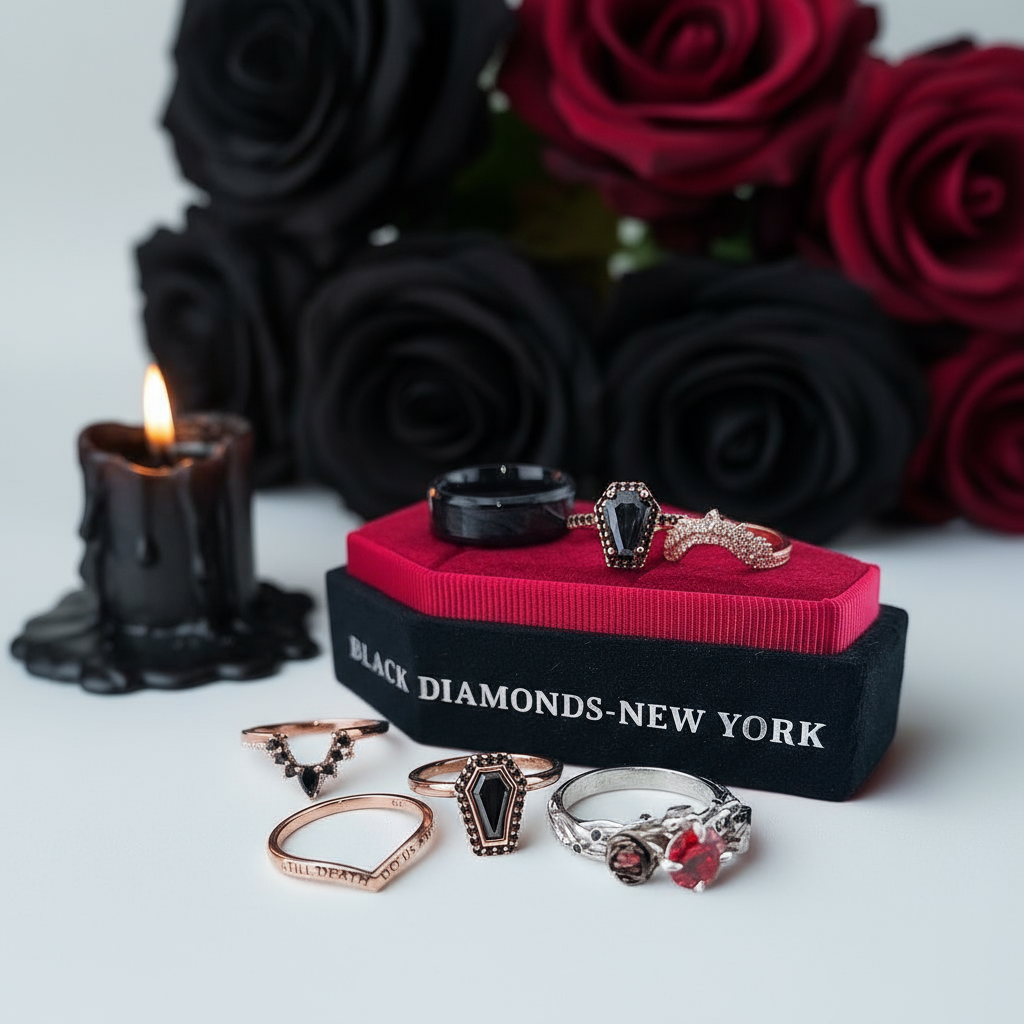 Married Till Buried Personalized Coffin Ring Box