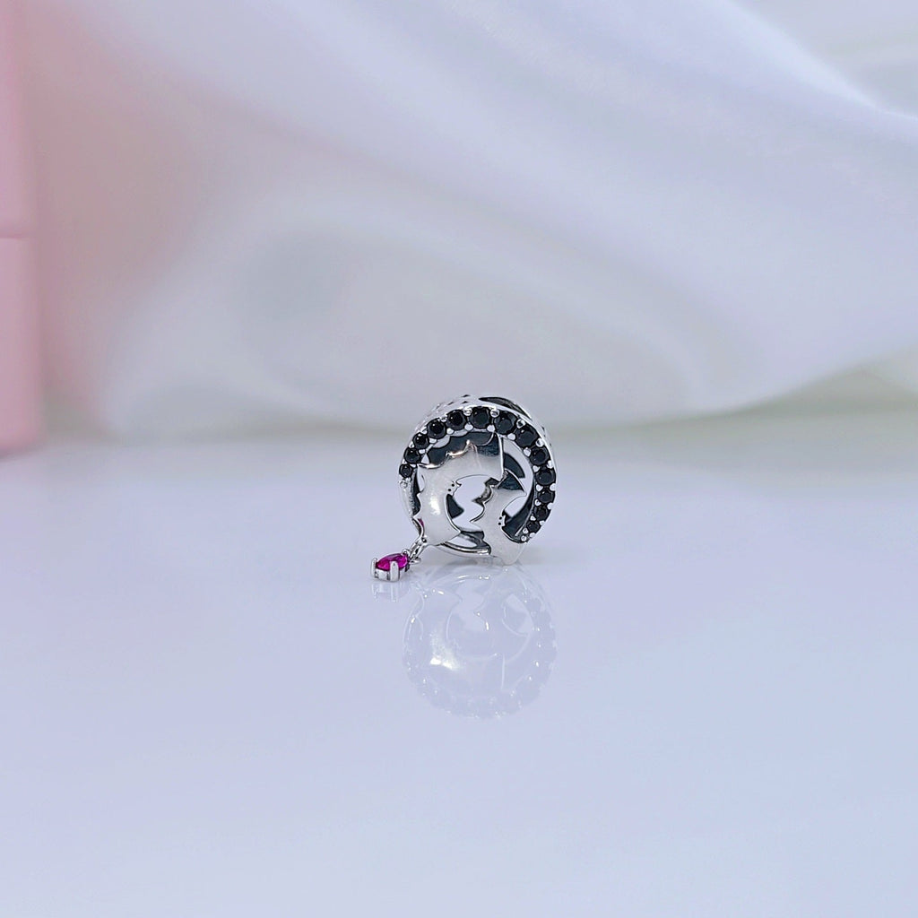 Gothic Flower Moon Bat & Vintage Option Hanging Beads
