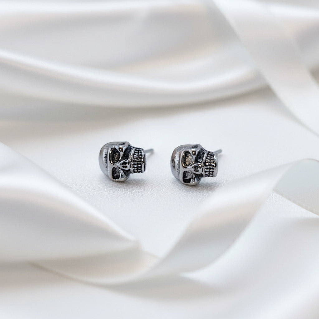 Gothic Skull Stud Earrings