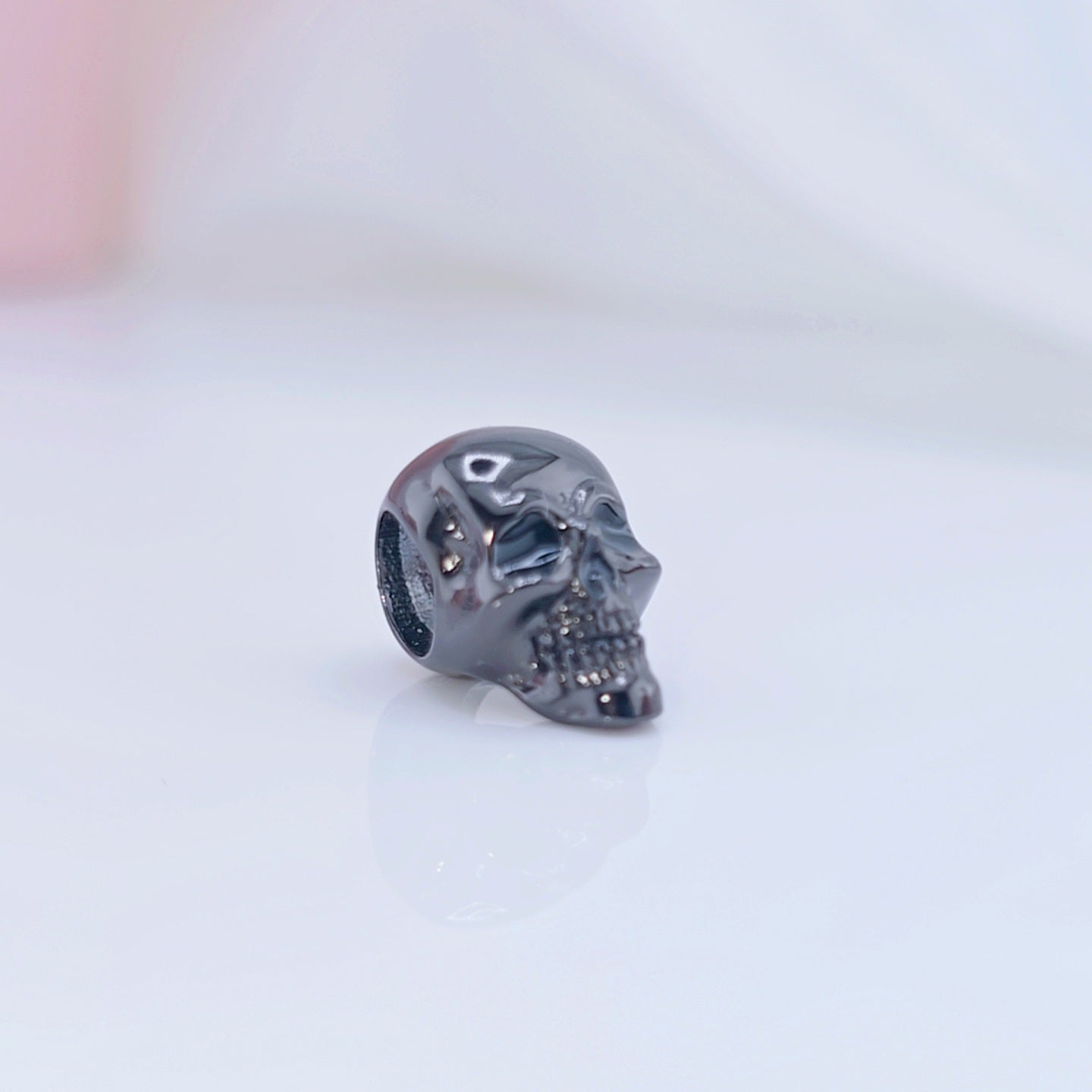 Black Skull and Helmet Gothic DIY Charm