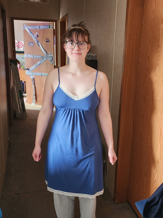 Lace Detail V-Neck Lounge Dress