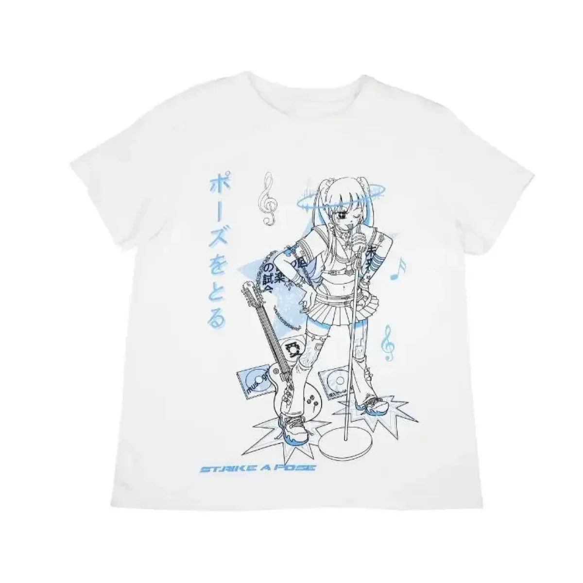 Rockstar Anime Girl Oversized Tee