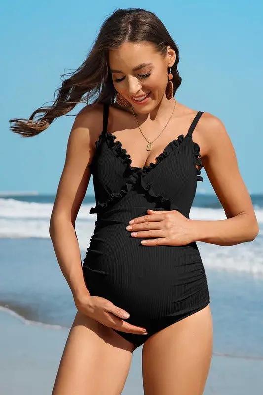 Maternity Swimsuit - Floral Support Comfort - One-Piece