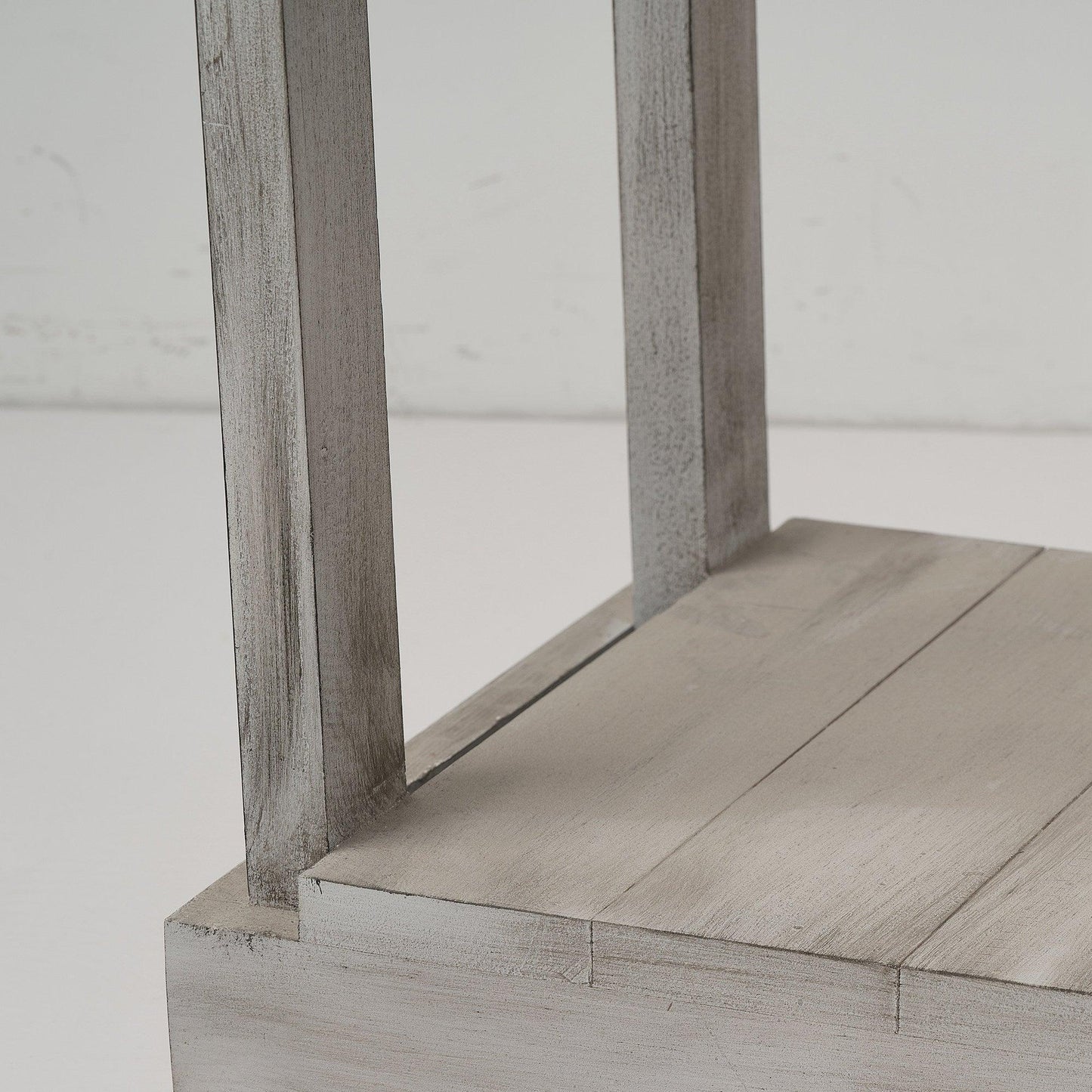 Rustic Wood Square Side Table with Shelf