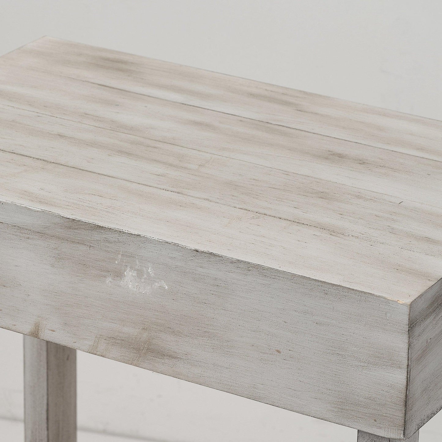 Rustic Wood Square Side Table with Shelf