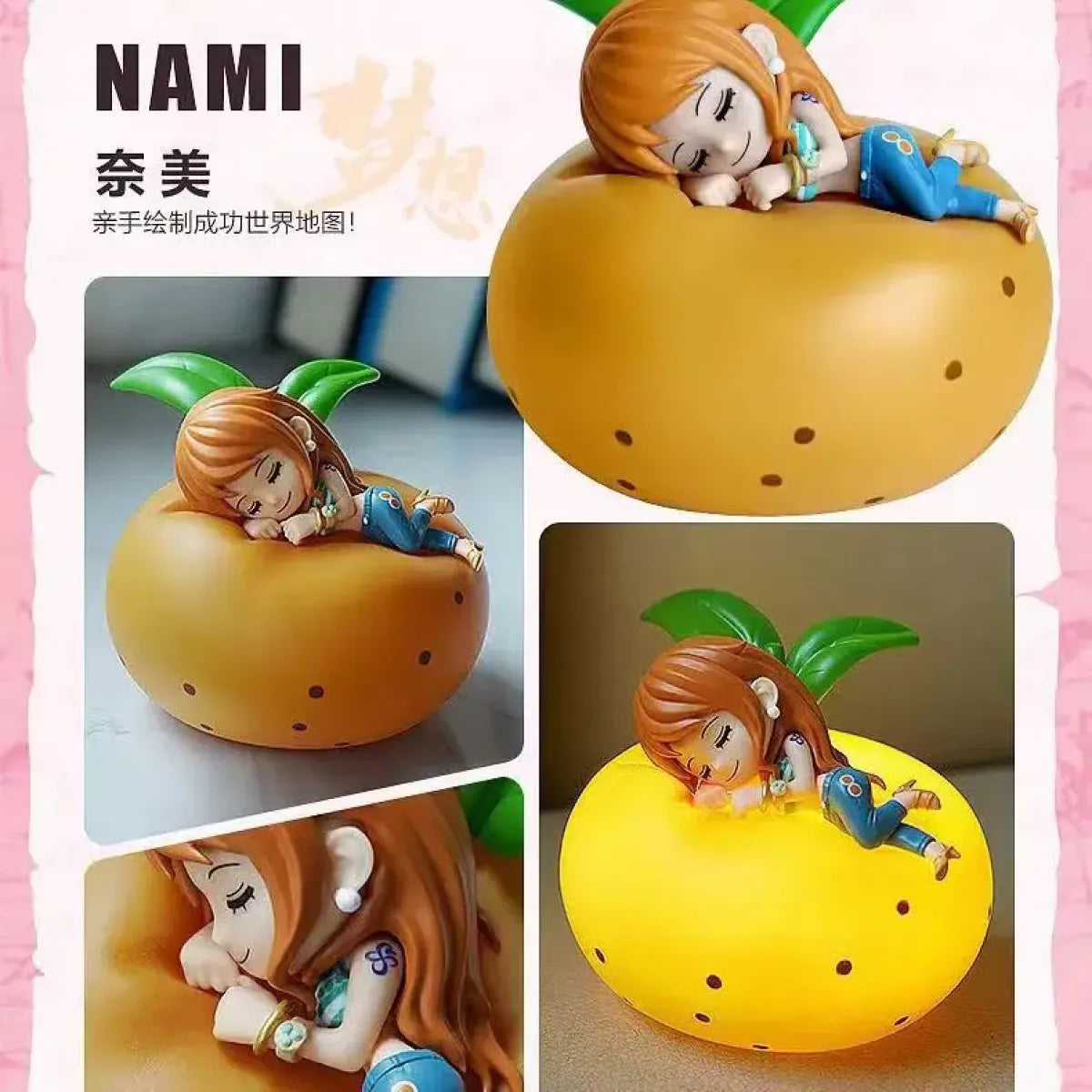 Luffy, Zoro, Nami & Sanji Night Light: Anime Figure Lamp for a Dreamy Bedroom Ambiance