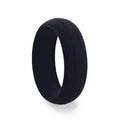 GROOVY Dual Groove Silicone Ring for Men and Women Black Comfort Fit Hypoallergenic Thorsten - 8mm