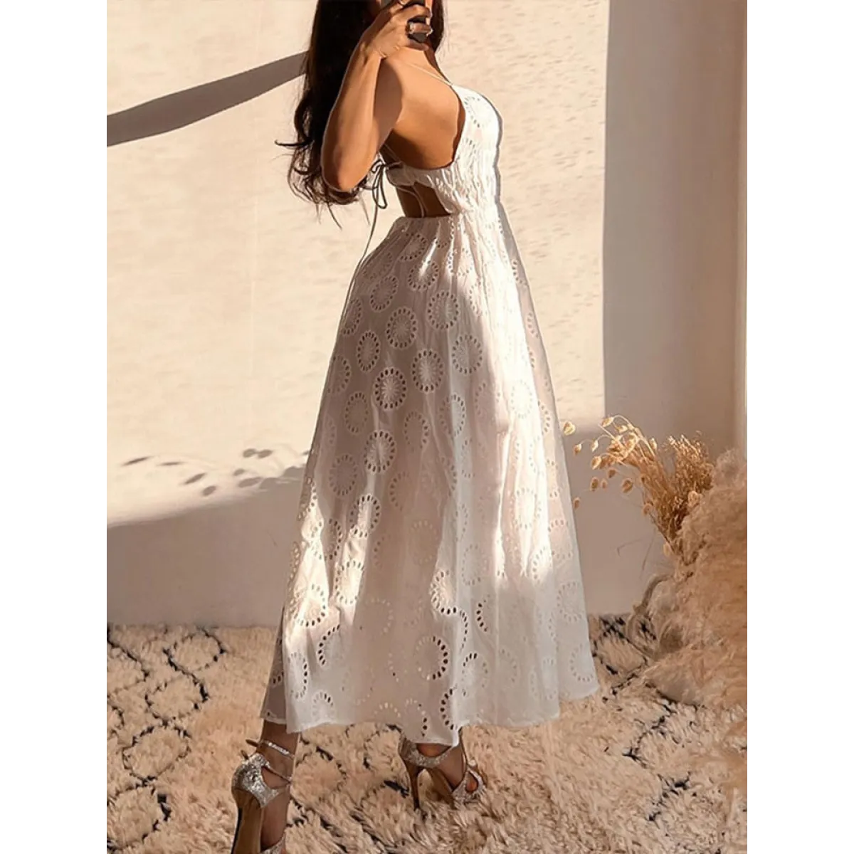 Sexy Backless Lace Dress