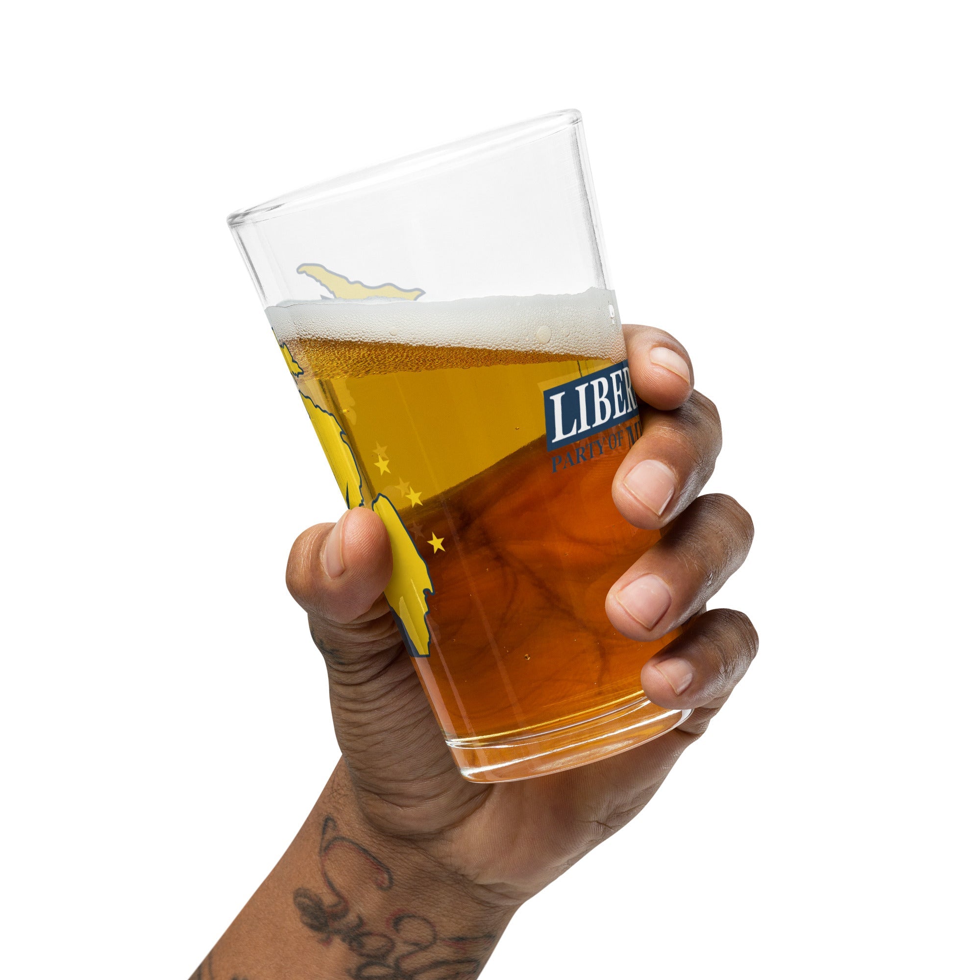Libertarian Party of Michigan Shaker pint glass