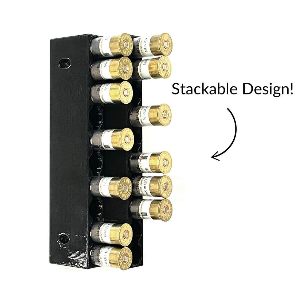 Angled Shotgun Shell Wall Storage Rack