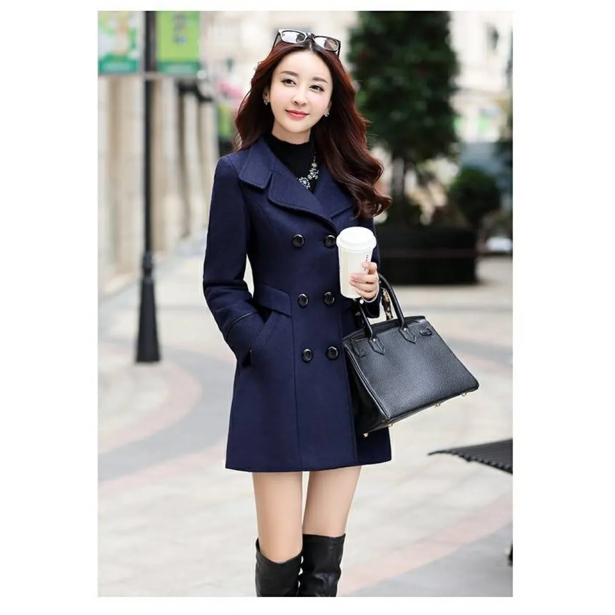 Korean Slim Wool Coats