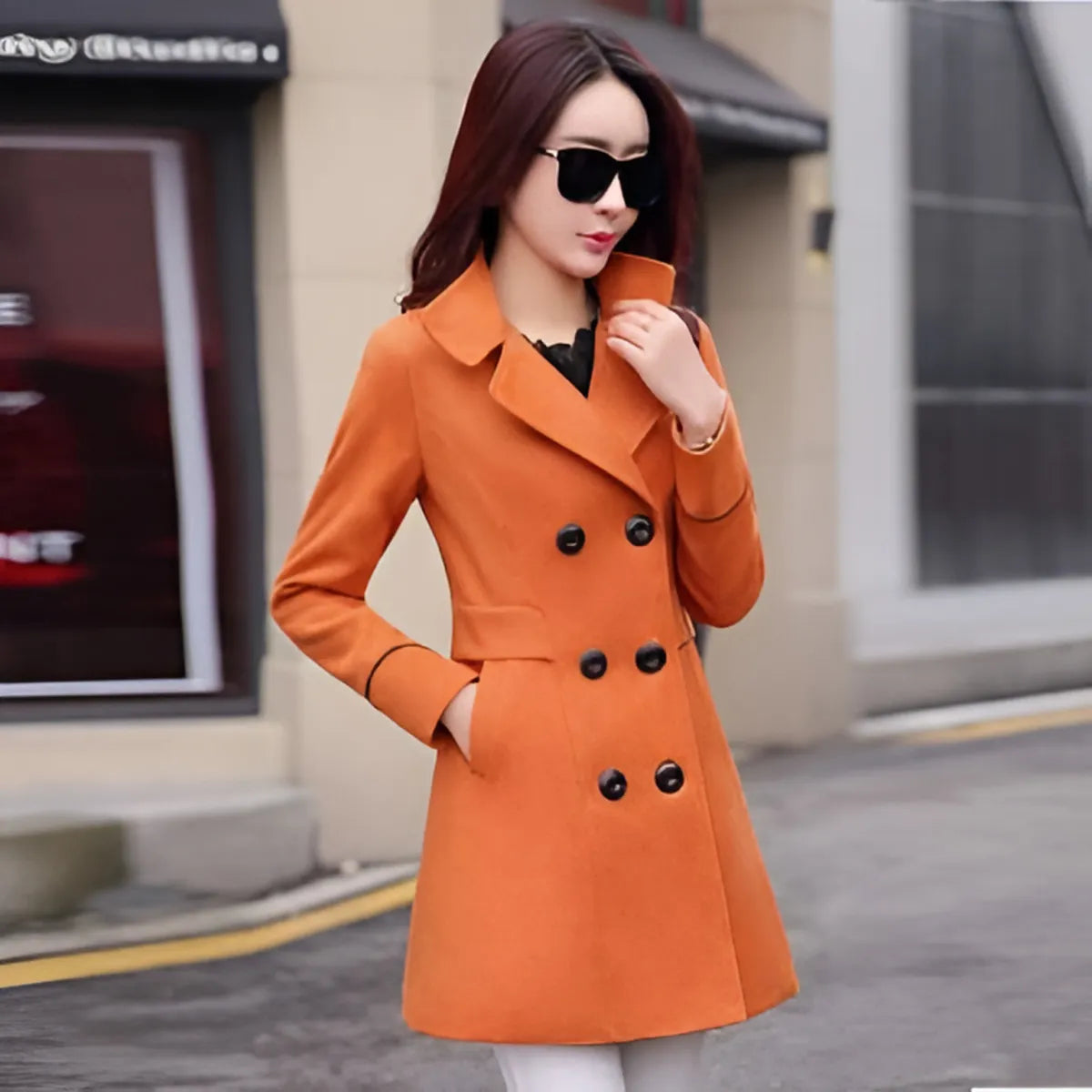 Korean Slim Wool Coats