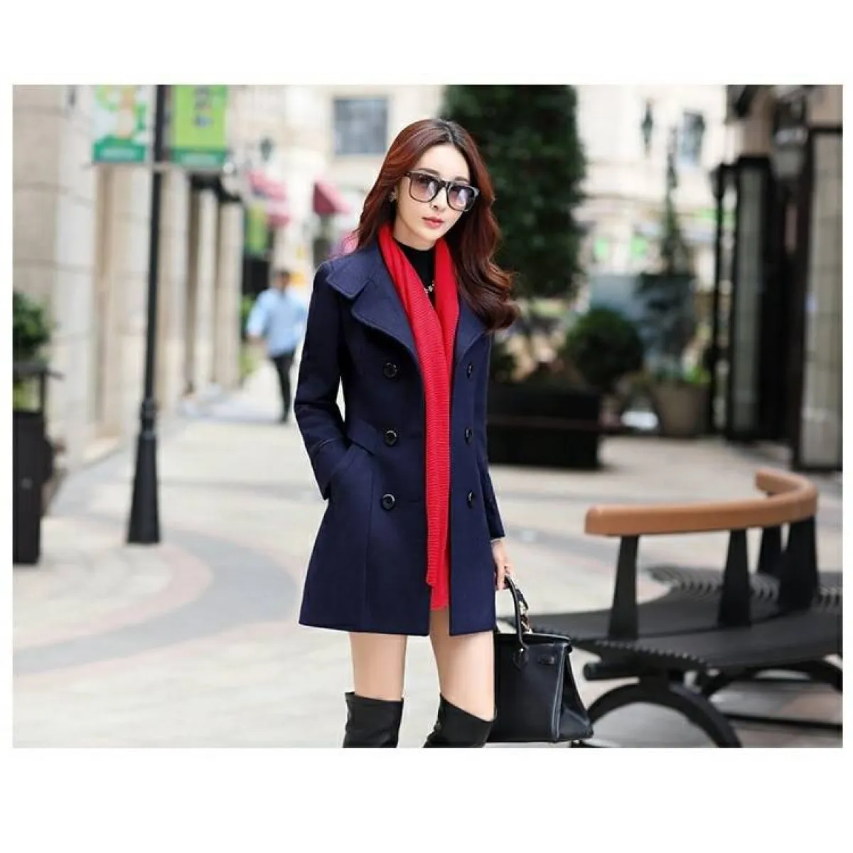 Korean Slim Wool Coats