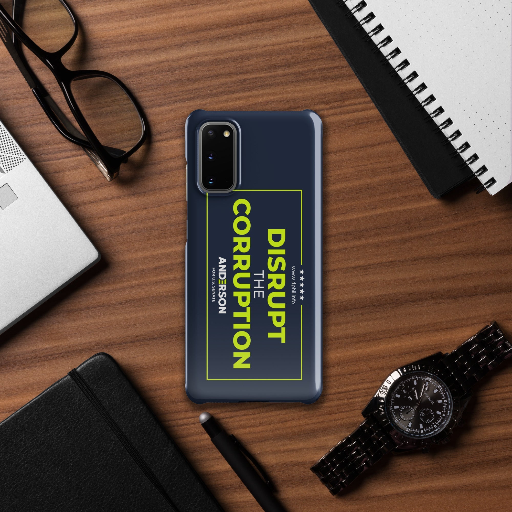 Disrupt the Corruption Phil Anderson For Senate Snap case for Samsung®