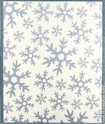 Wash Towel - Silver Snowflakes*