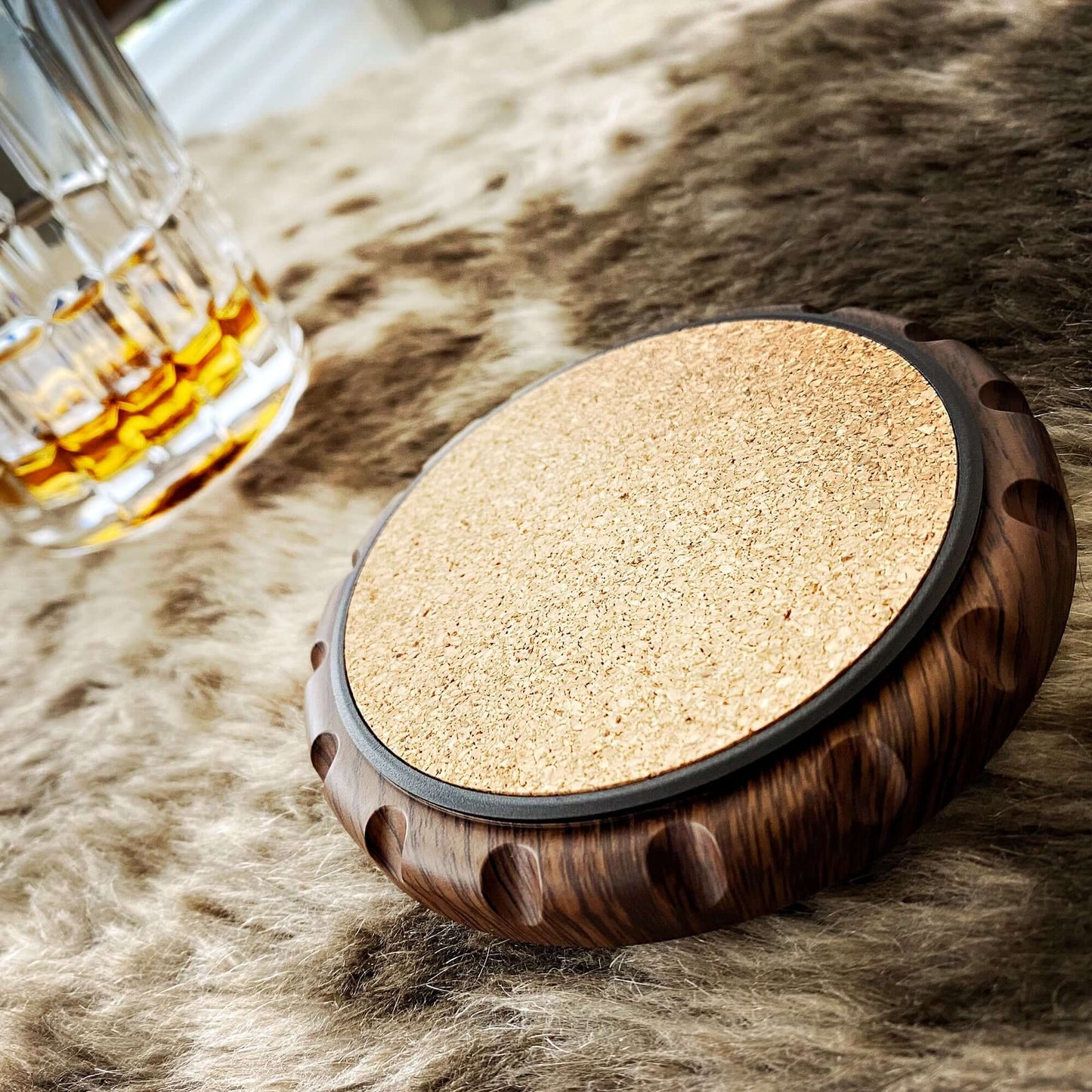 Ergo-Spin Cork Coaster with Fidget Spinner (2 pcs bundle)