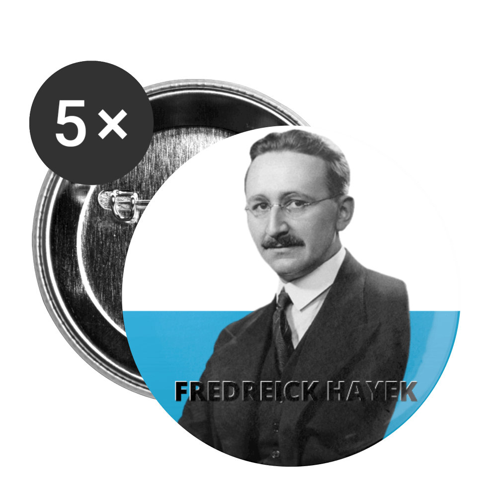 Frederick Hayek Buttons small 1'' (5-pack)