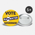 VOTE Rainwater Governor Buttons (Gold) small 1'' (5-pack)