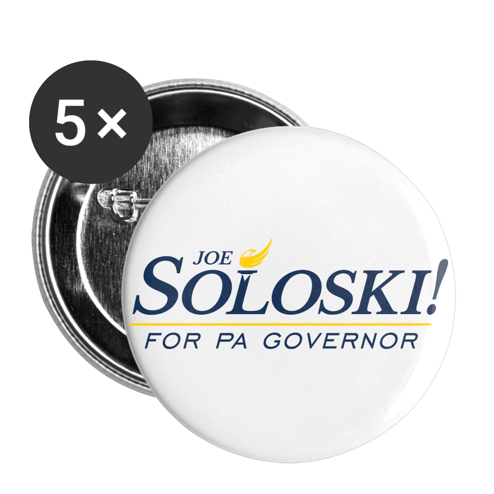 Joe Soloski for Governor of Pennsylvania Buttons large 2.2'' (5-pack)