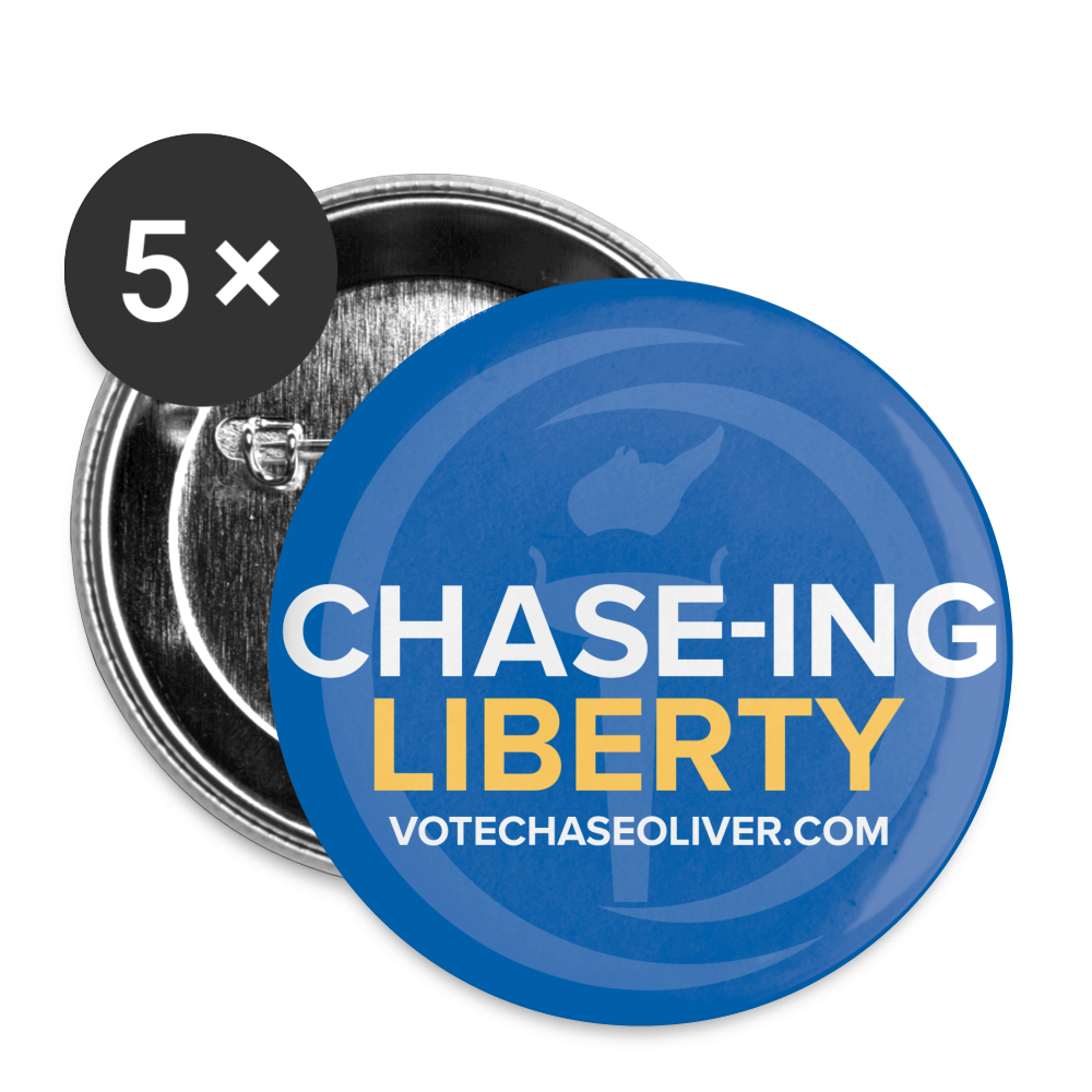 Chase-ing Liberty Chase Oliver for President Buttons large 2.2'' (5-pack)