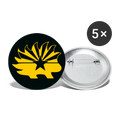 Arizona Libertarian Party Porcupine Black and Gold Buttons large 2.2'' (5-pack)